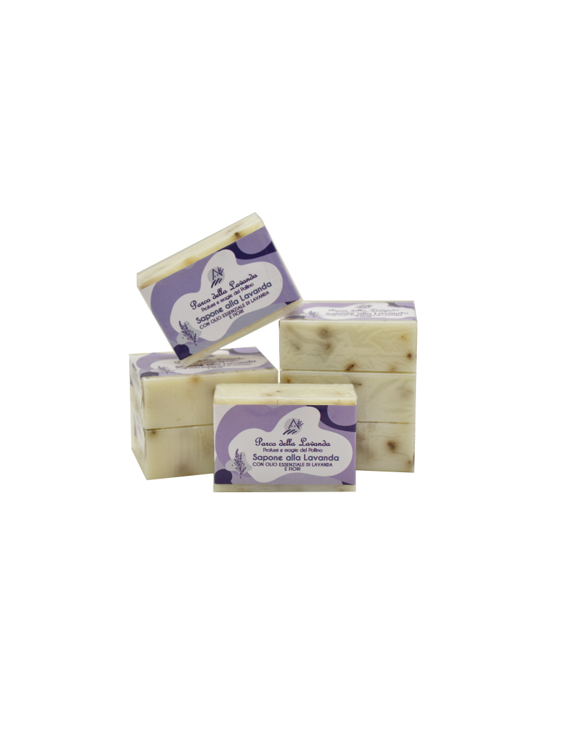 Sapone Solido con O.E. e Fiori di Lavanda