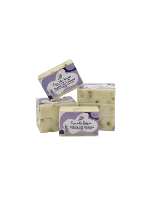 Sapone Solido con O.E. e Fiori di Lavanda