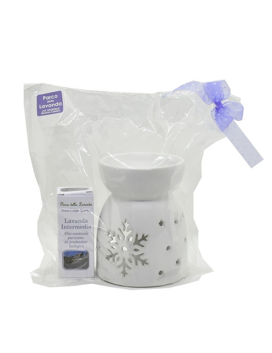 Confezione Olio + Brucia Essenze Fiocco di neve